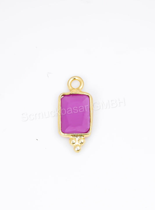 5 x 7 MM RUBY BEZEL CONNECTOR
