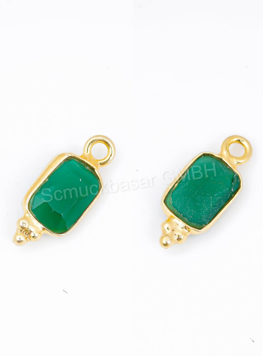 5 x 7 MM EMRALD BEZEL CONNECTOR