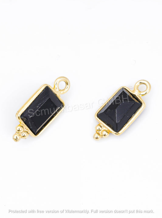 5 x 7 MM BLACK ONYX BEZEL CONNECTOR