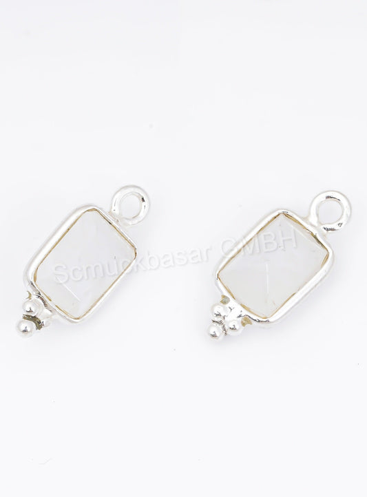 5 x 7 MM R. MOONSTONE BEZEL CONNECTOR