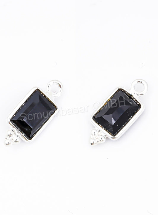 5 x 7 MM BLACK ONYX BEZEL CONNECTOR