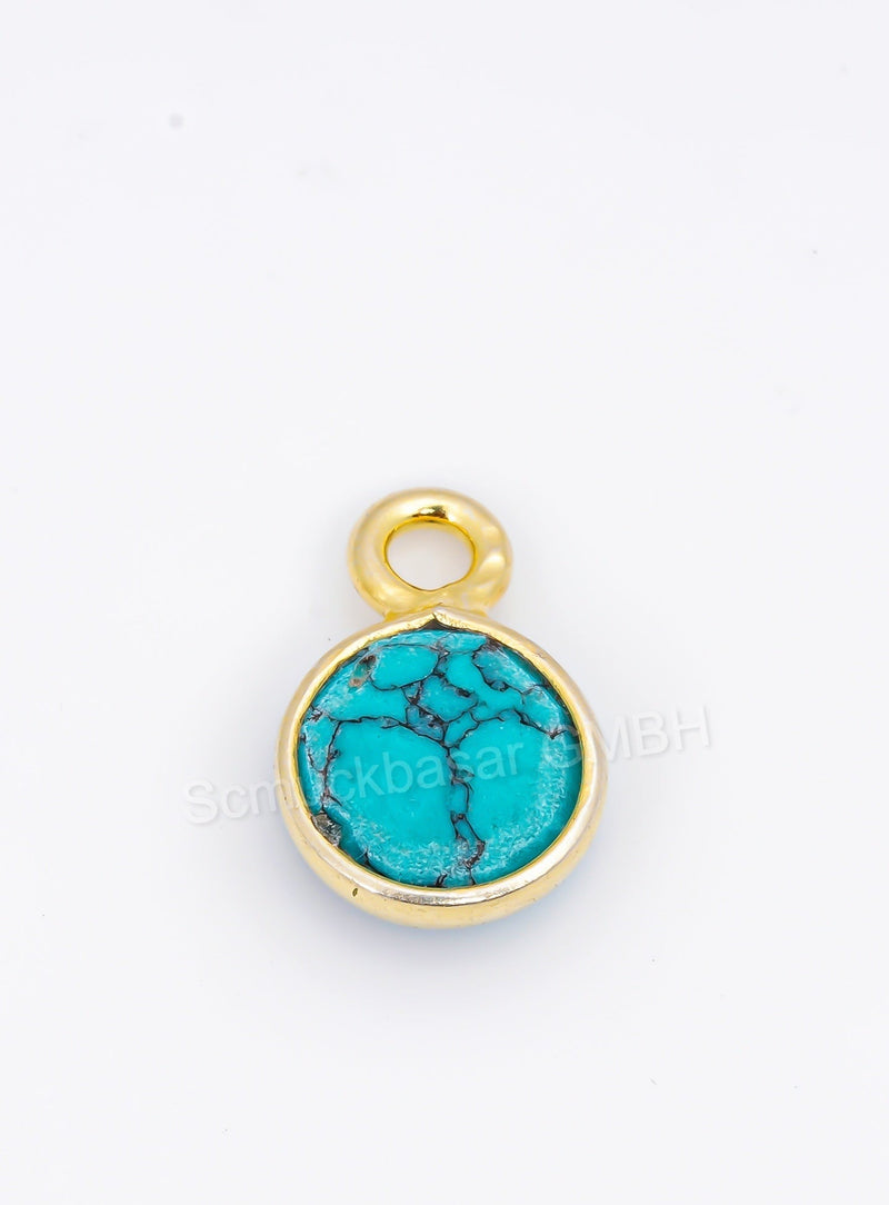 6 MM TURQUOISE BEZEL CONNECTOR