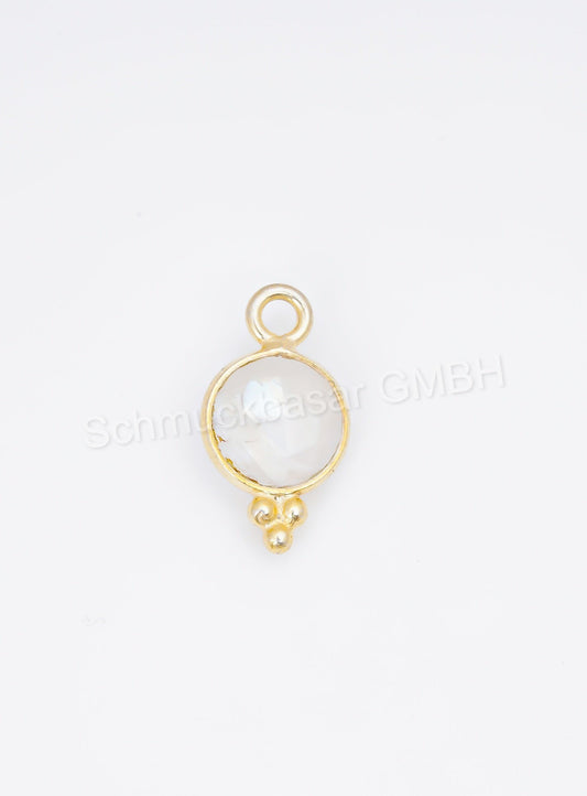 6 MM R. MOONSTONE BEZEL CONNECTOR