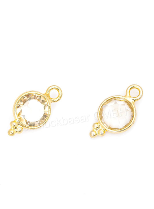 6 MM CITRINE BEZEL CONNECTOR