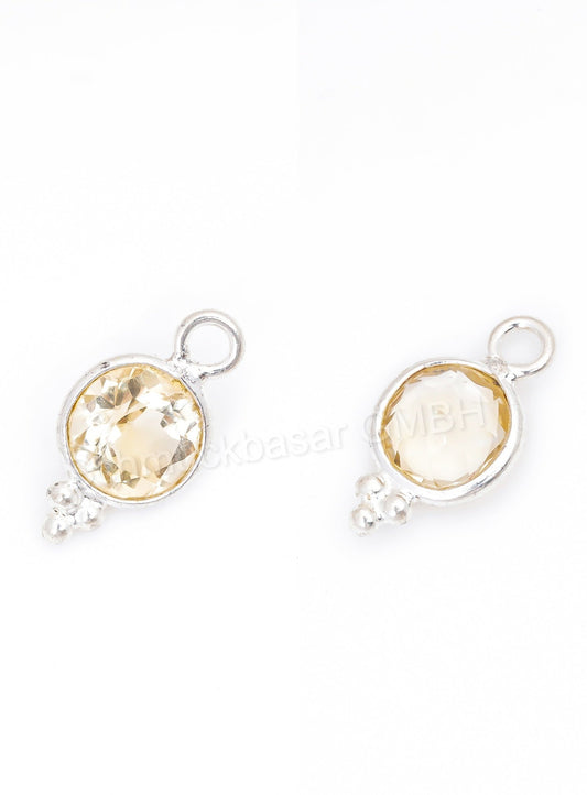 6 MM CITRINE BEZEL CONNECTOR