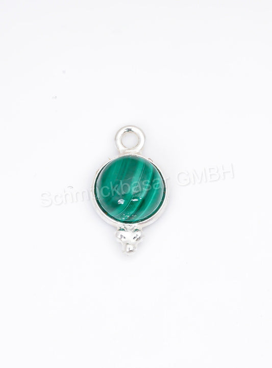 6 MM MALACHITE BEZEL CONNECTOR