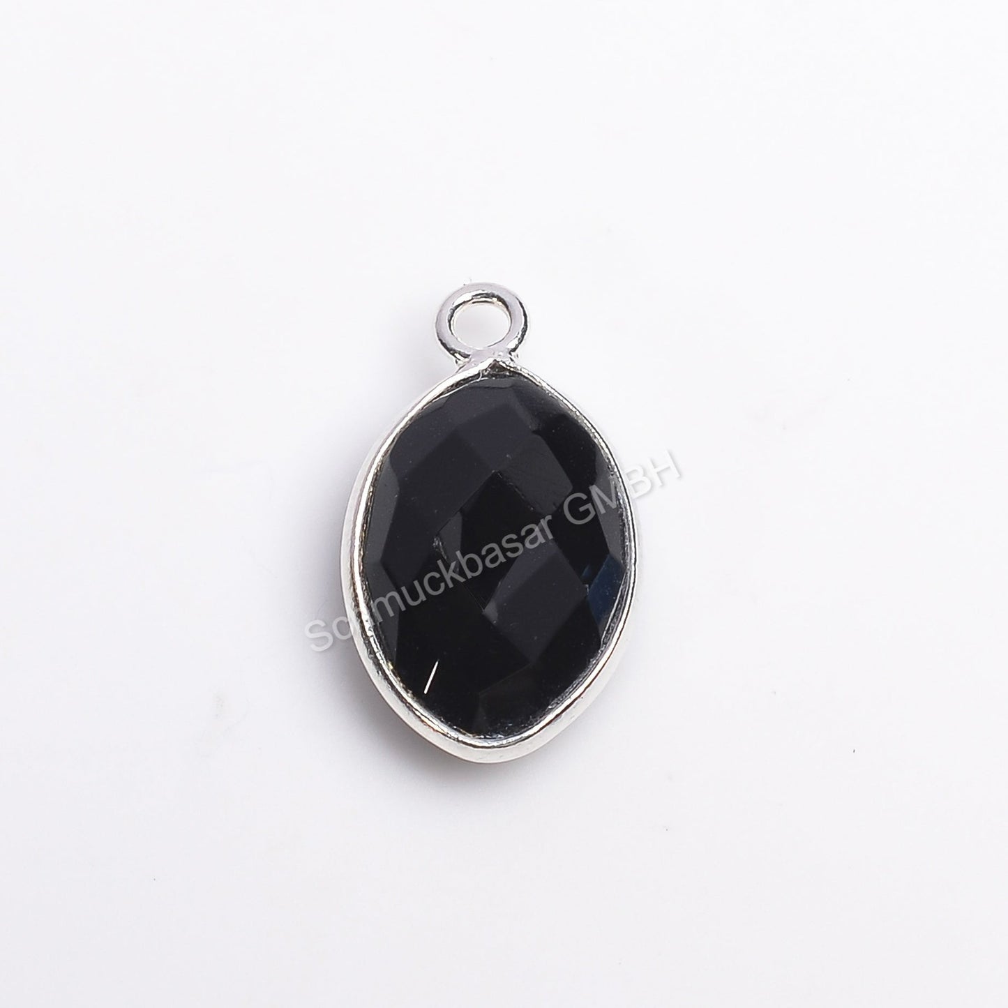 8 X 12 MM BLACK ONYX BEZEL CONNECTOR