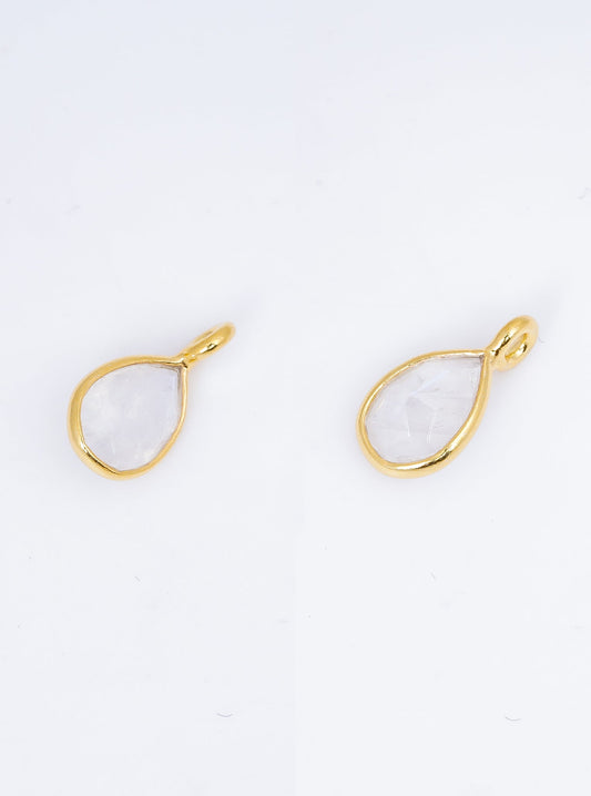 5 x 7 MM R. MOONSTONE BEZEL CONNECTOR