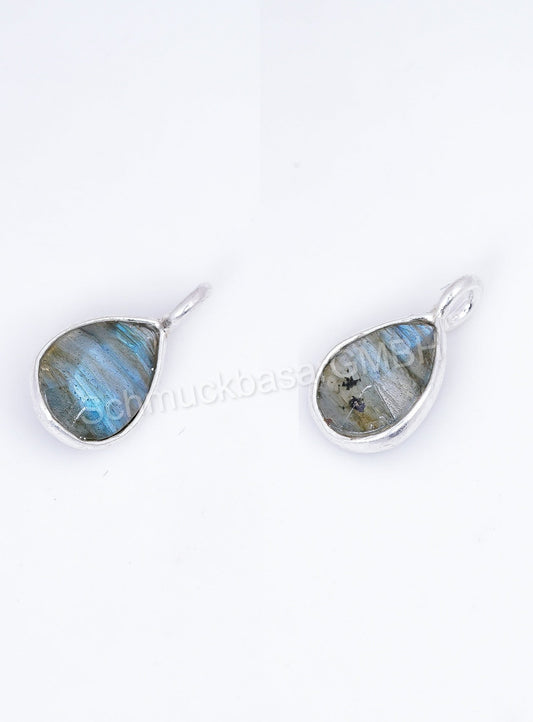 5 x 7 MM LABRADORITE BEZEL CONNECTOR