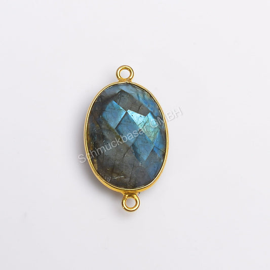 13 X 18 MM  LABRADORITE BEZEL CONNECTOR