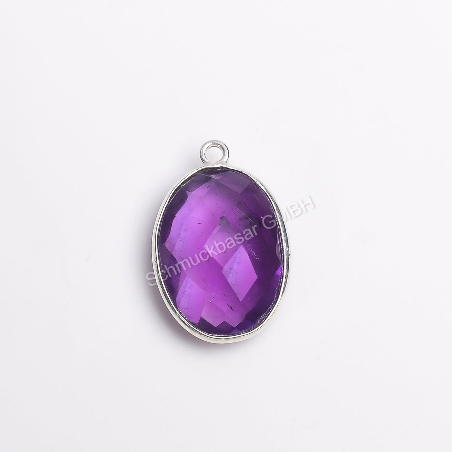 13 X 18 MM  AMETHYST BEZEL CONNECTOR