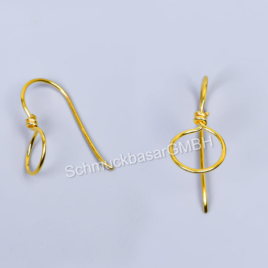 Gold Plated Earwires (28 X 14 MM)