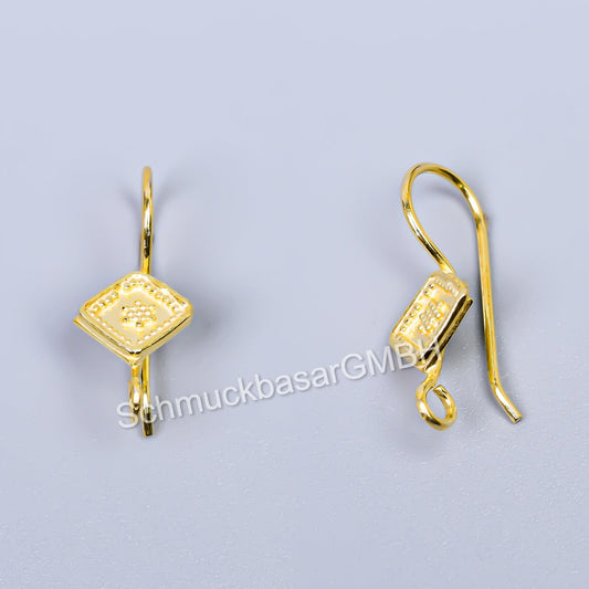 Gold Plated Earwires (25 x 11 MM)