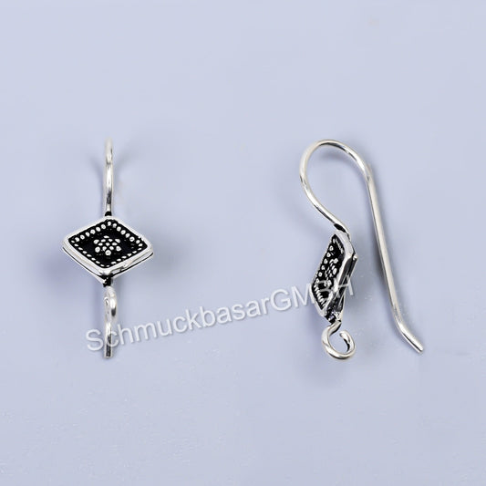 Oxidised Earwires (25 x 11 MM)