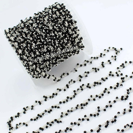 BLACK SPINAL HANGING ROSARY CHAIN ROLL